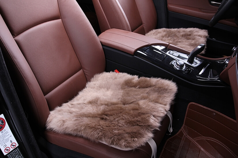 Квадраты на сиденья , длинный ворс