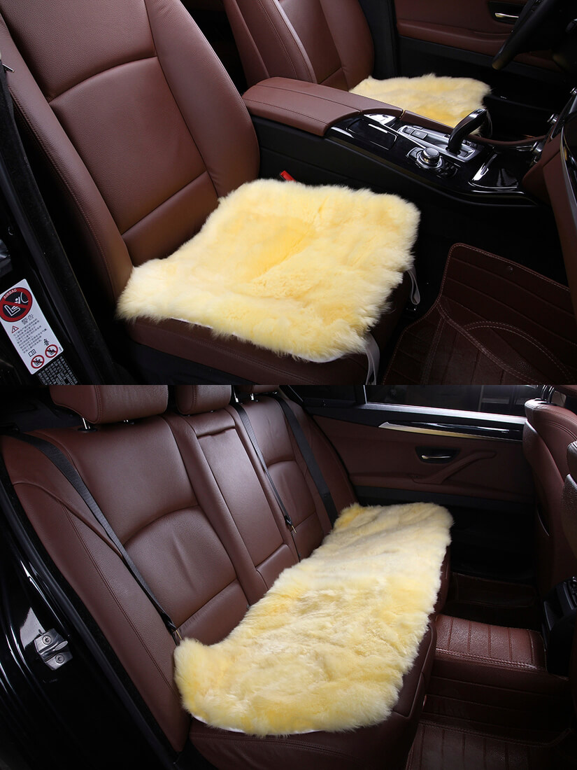 Комплекты квадратов на сиденья, длинный ворс