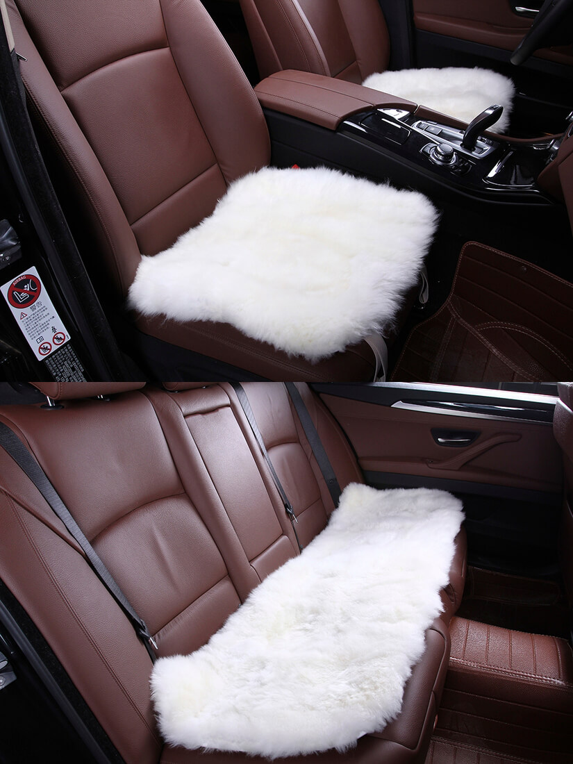 Комплекты квадратов на сиденья, длинный ворс