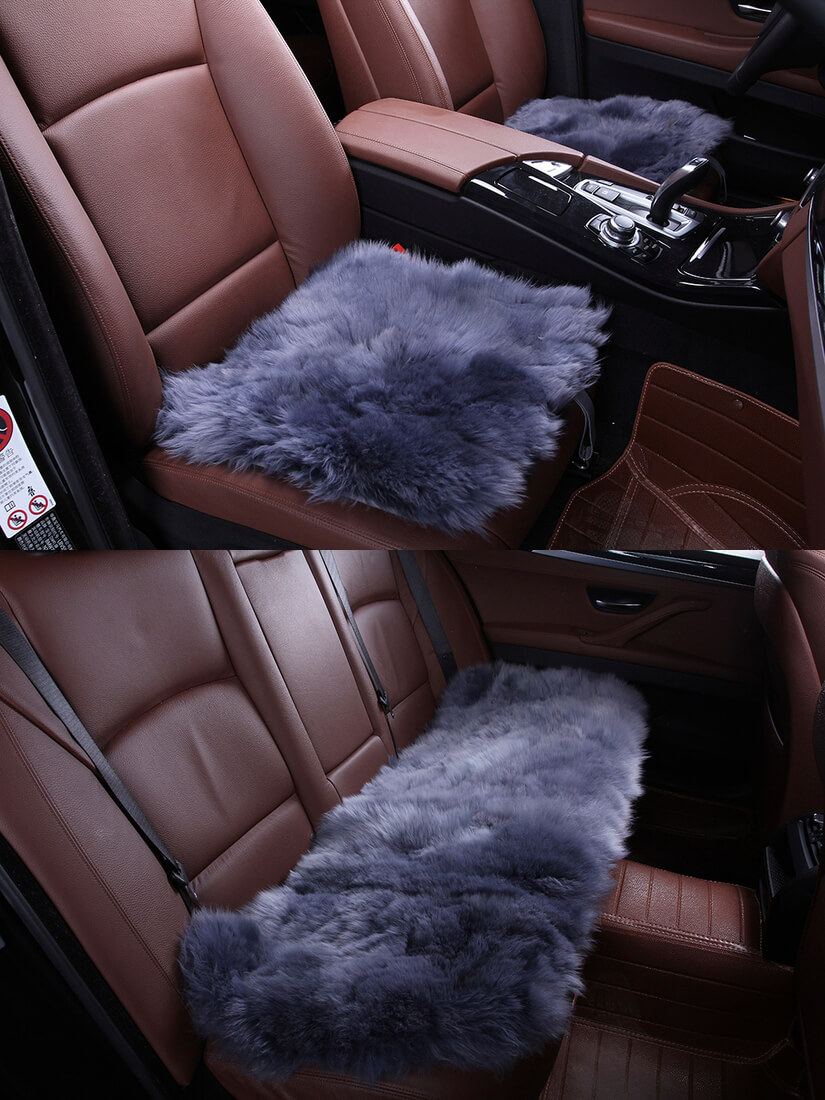 Комплекты квадратов на сиденья, длинный ворс