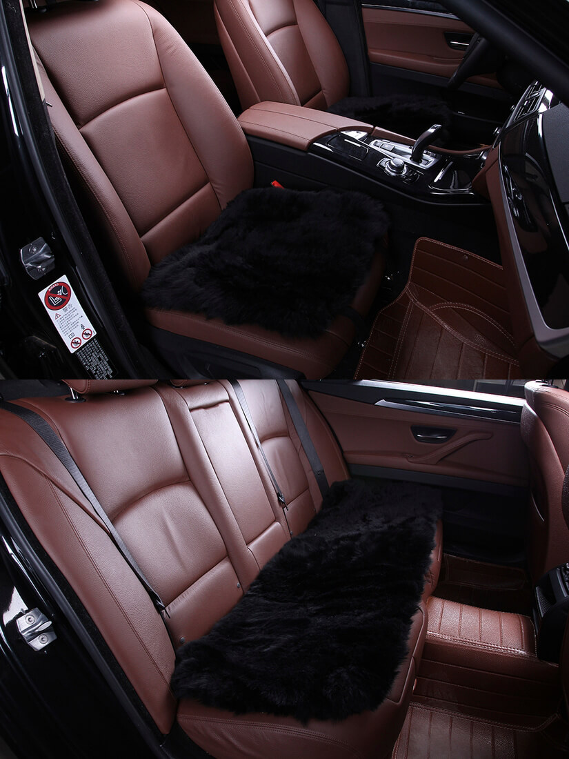 Комплекты квадратов на сиденья, длинный ворс